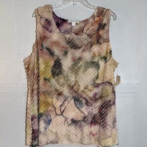 Coldwater Creek 2X 20W 22W Textured Tank NWT USA Made Plus Top